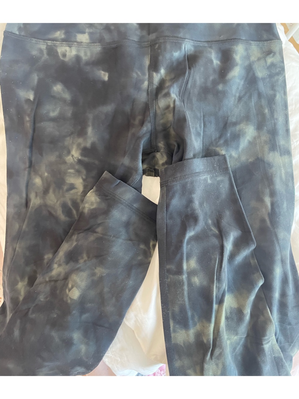 lululemon athletica Black and Dark Gray Active Leggings